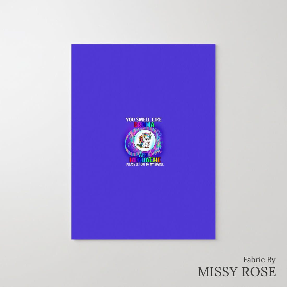 Design 852 Drama Panel – printed fabric panel with centred picture, custom printed to order | Fabric by Missy Rose