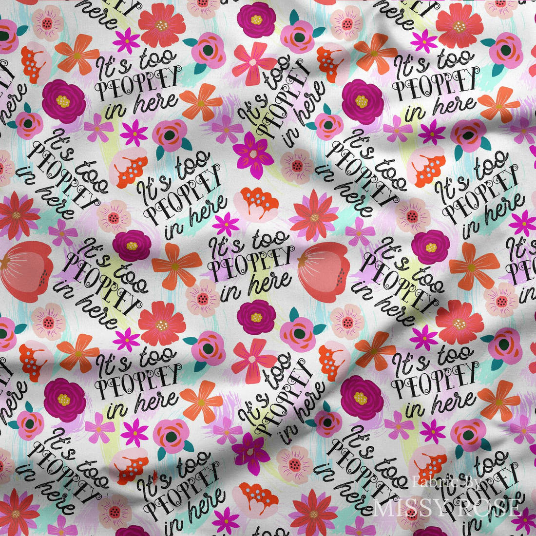 Design 857 Peoply Fabric draped fabric mockup – custom printed fabric by the metre | Fabric by Missy Rose
