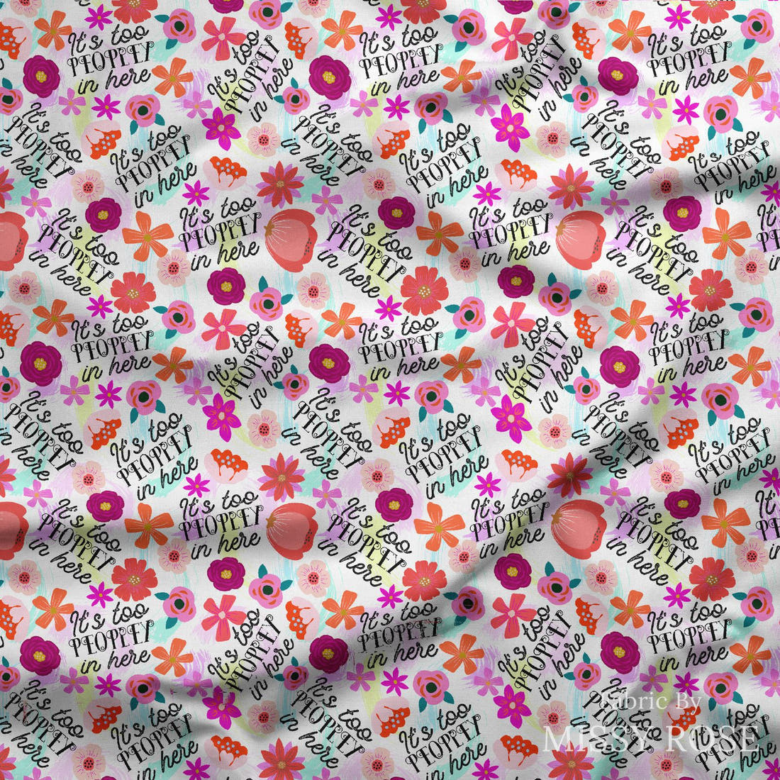 Design 857 Peoply Fabric draped fabric mockup – custom printed fabric by the metre | Fabric by Missy Rose