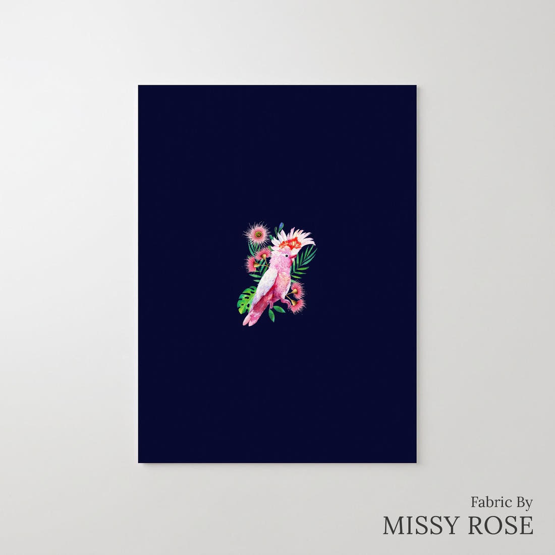 Design 858 Bird Panel – printed fabric panel with centred picture, custom printed to order | Fabric by Missy Rose