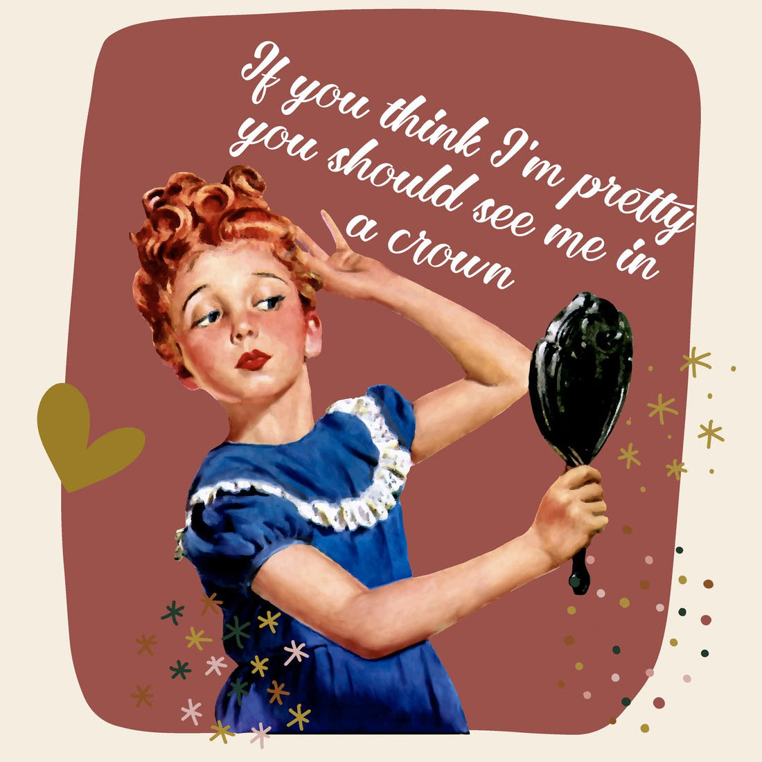 Design 862 Neutral Retro Panel – full artwork close-up of the printed picture | Fabric by Missy Rose