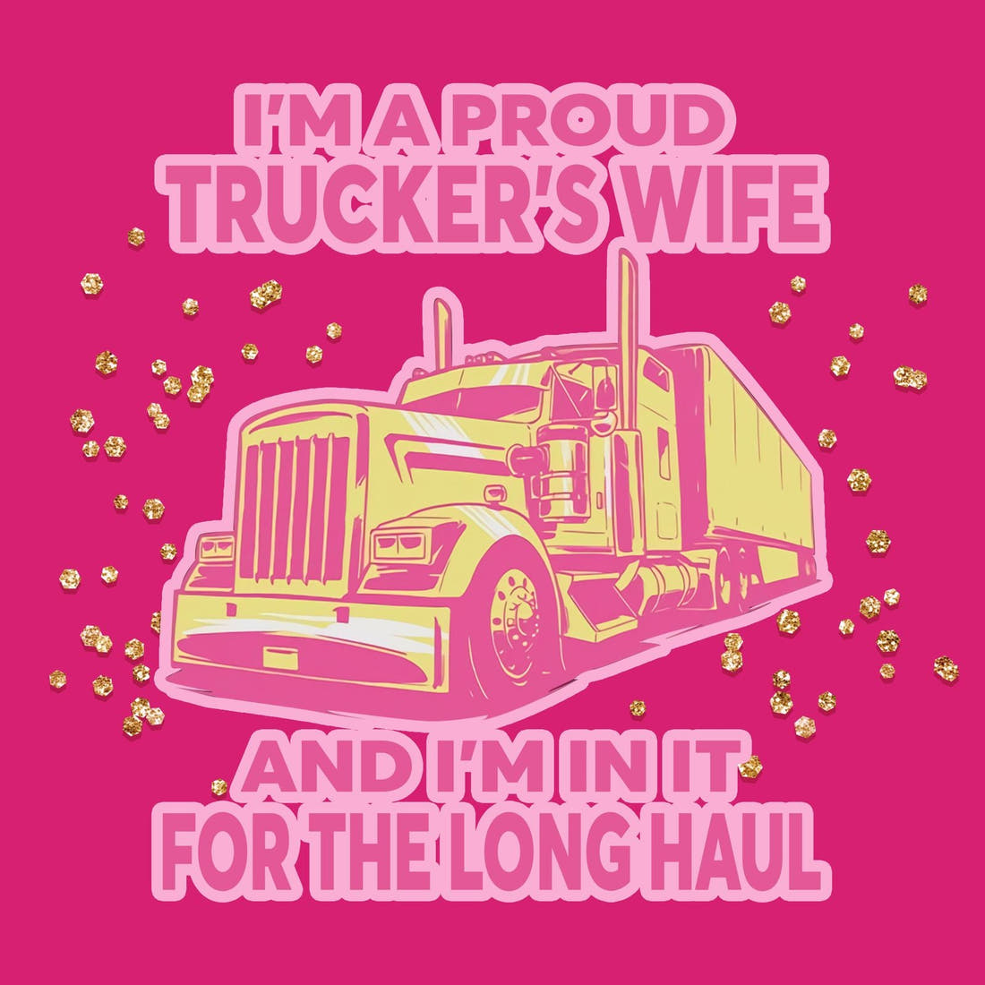 Design 864 Truckers Wife Panel – full artwork close-up of the printed picture | Fabric by Missy Rose