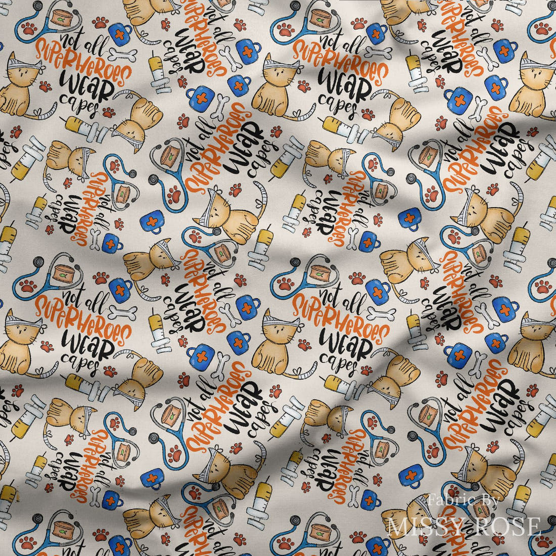 Design 867 Vet Fabric draped fabric mockup – custom printed fabric by the metre | Fabric by Missy Rose