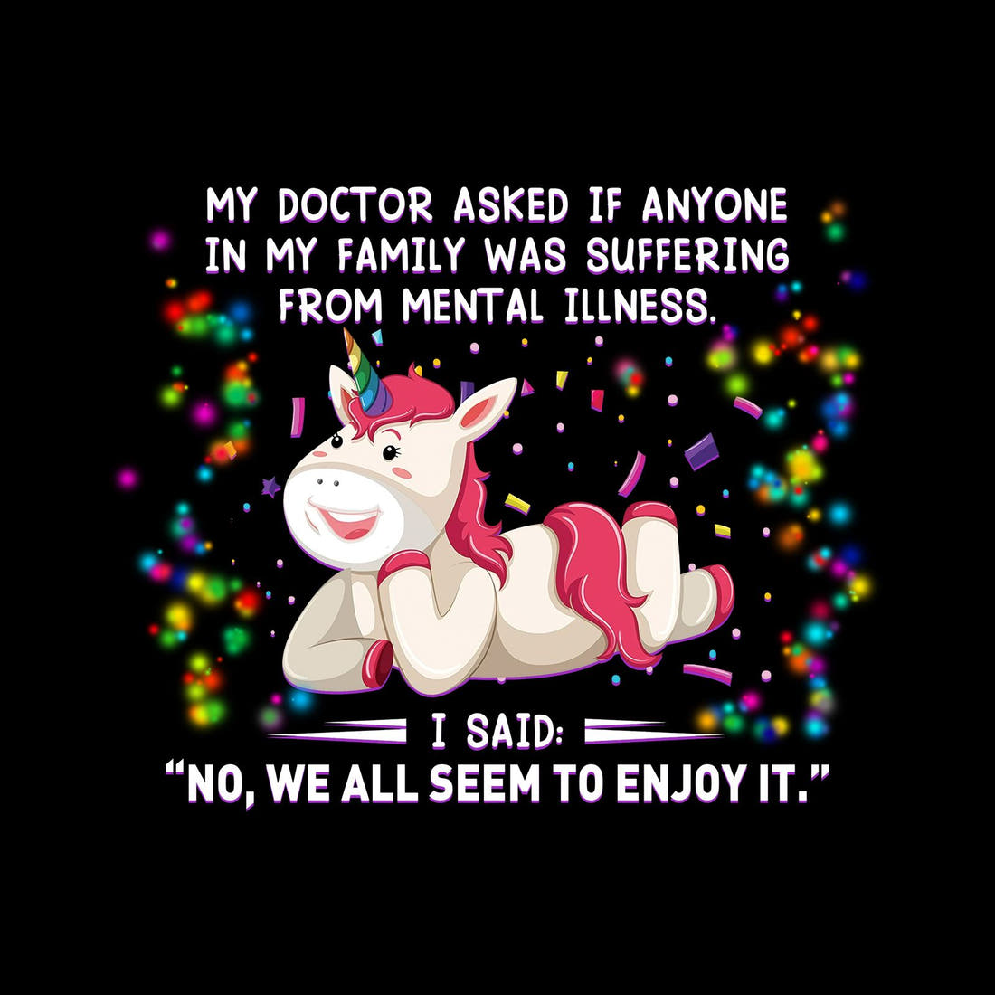 Design 868 Funny Unicorn Panel – full artwork close-up of the printed picture | Fabric by Missy Rose