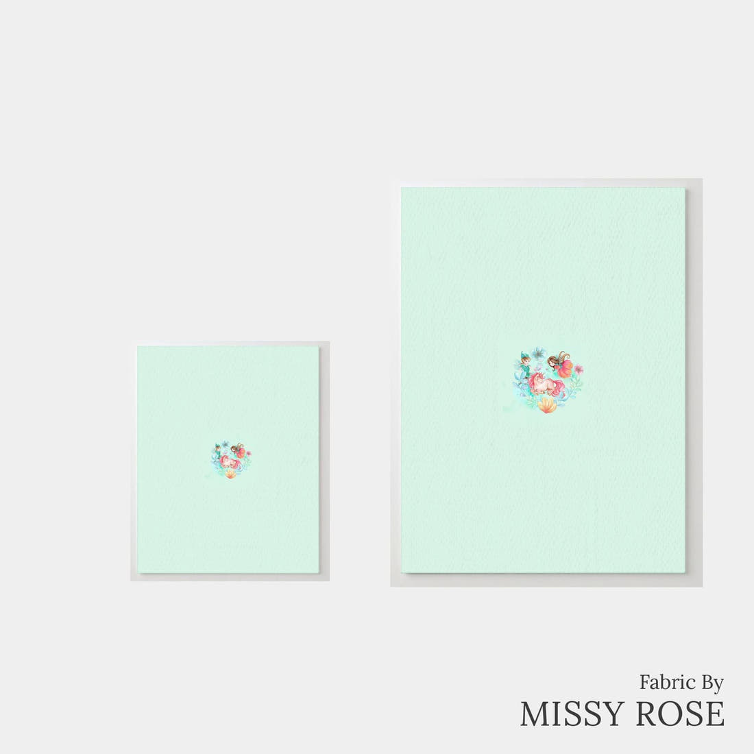 Design 870 Green Fairy Panel – universal and adult panel sizes side by side | Fabric by Missy Rose