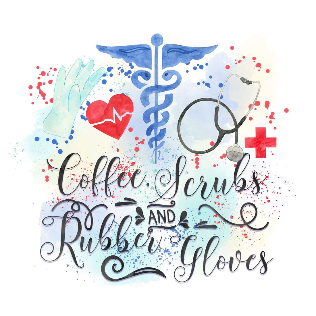 Design 871 Medical Panel – full artwork close-up of the printed picture | Fabric by Missy Rose