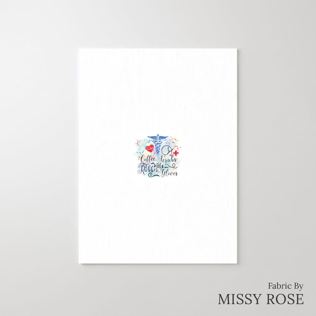 Design 871 Medical Panel – printed fabric panel with centred picture, custom printed to order | Fabric by Missy Rose