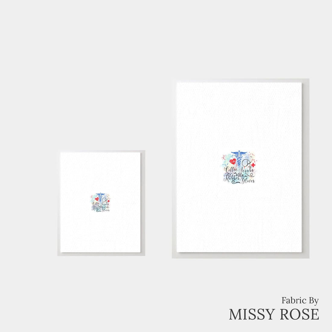 Design 871 Medical Panel – universal and adult panel sizes side by side | Fabric by Missy Rose