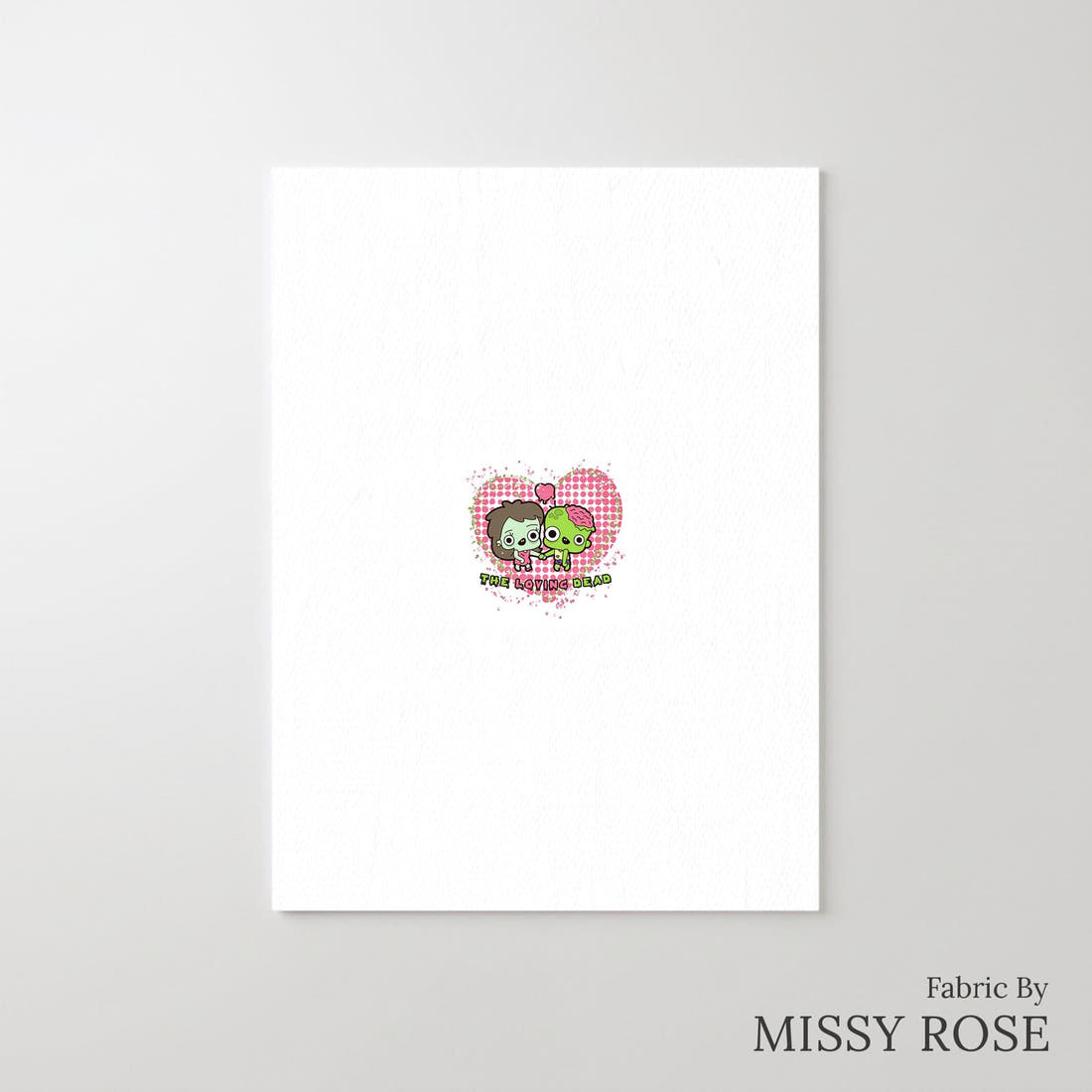 Design 872 Zombie Panel – printed fabric panel with centred picture, custom printed to order | Fabric by Missy Rose