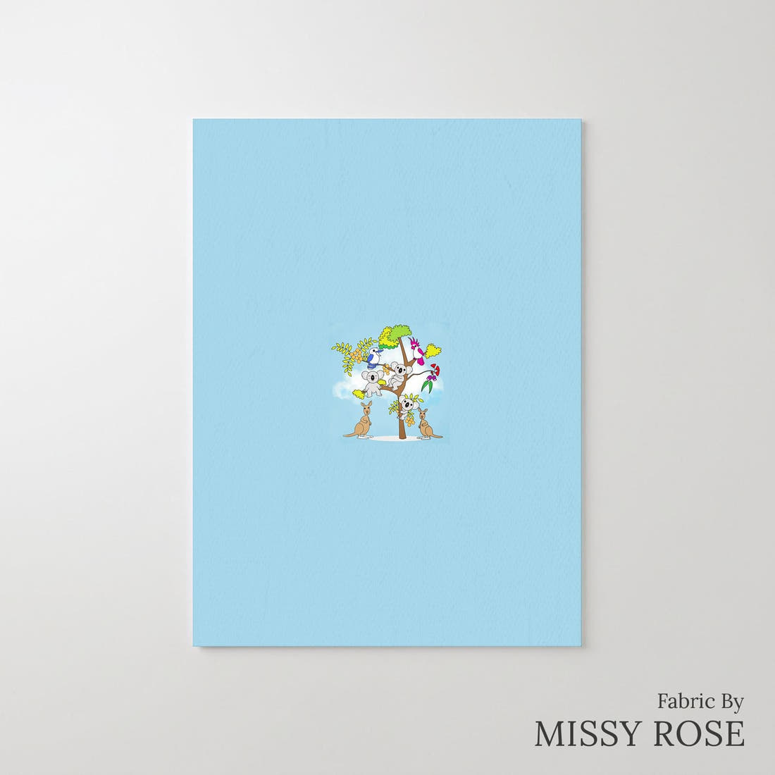 Design 873 Australian Animals Panel – printed fabric panel with centred picture, custom printed to order | Fabric by Missy Rose