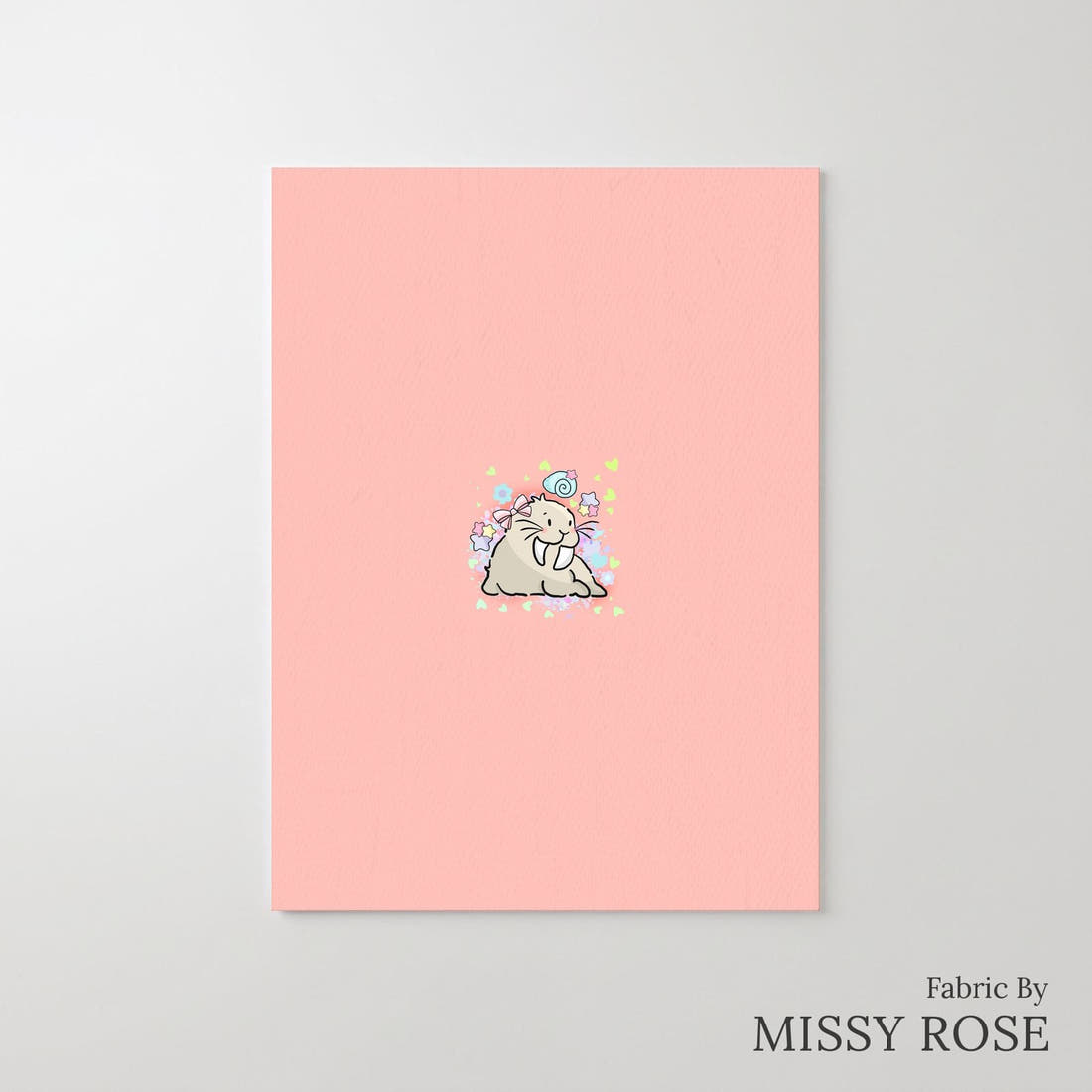Design 876 Sea Lion Panel – printed fabric panel with centred picture, custom printed to order | Fabric by Missy Rose