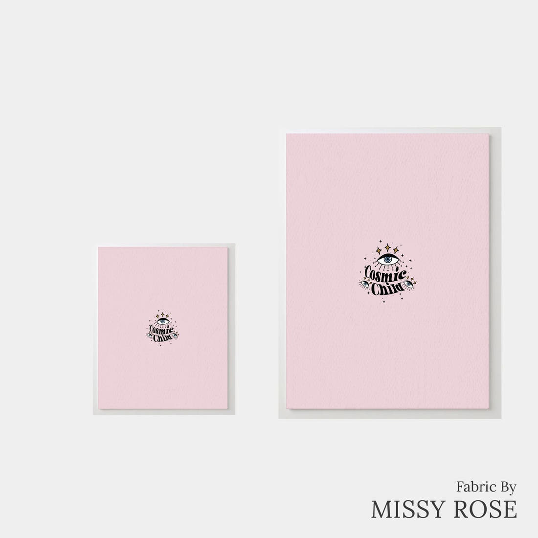 Design 878 Retro Eyes Panel – universal and adult panel sizes side by side | Fabric by Missy Rose