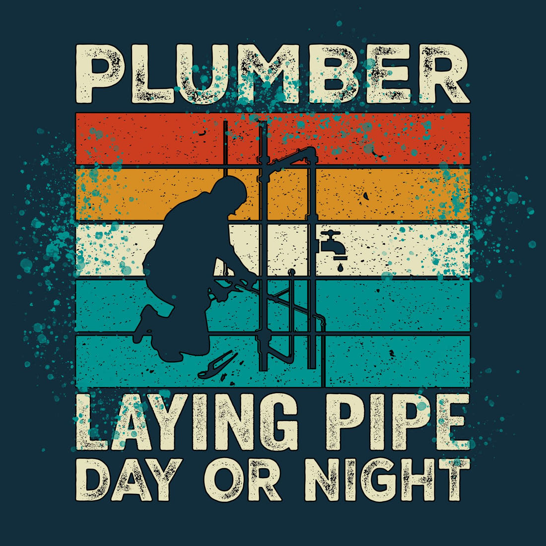 Design 88 Plumber Panel – full artwork close-up of the printed picture | Fabric by Missy Rose