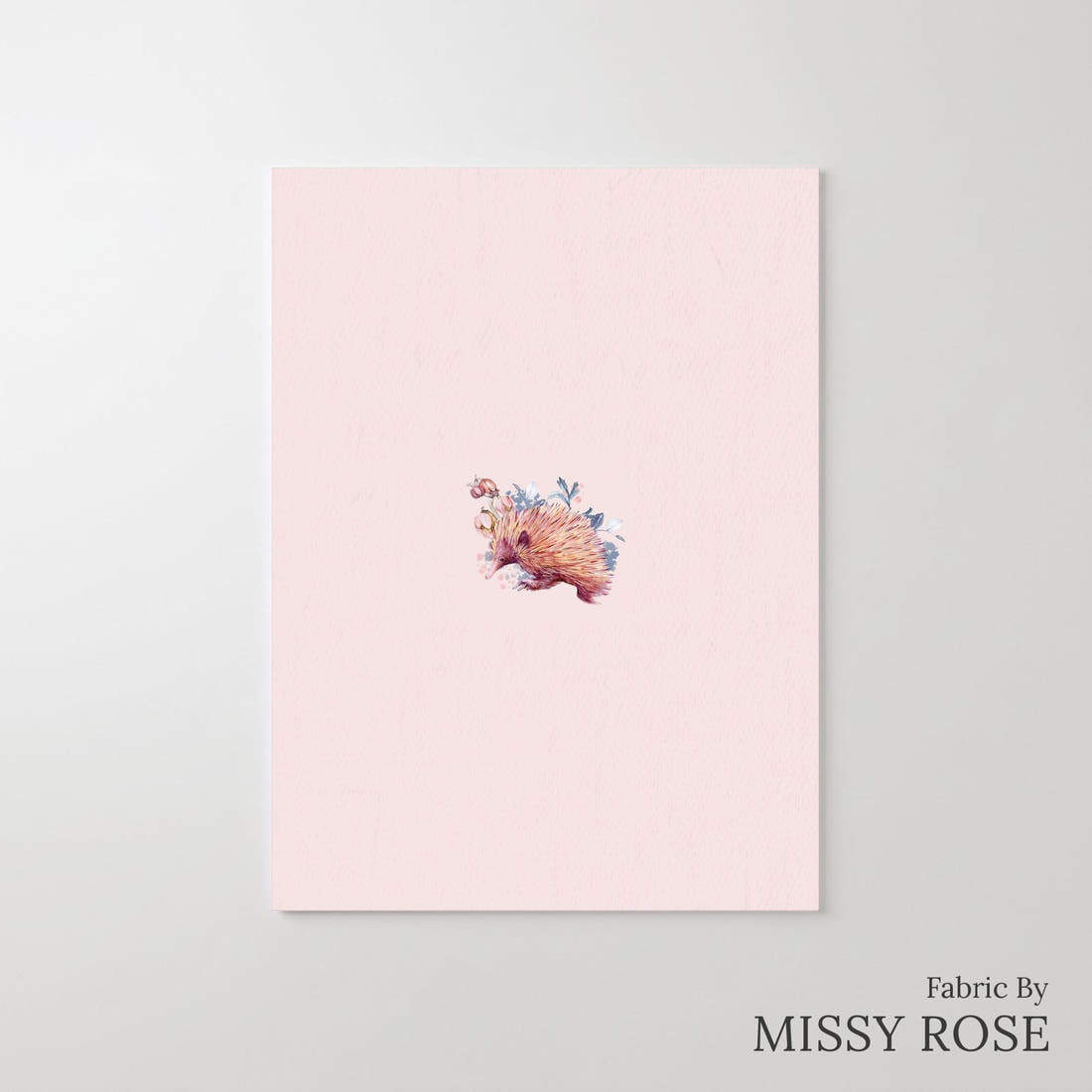 Design 884 Echidna Panel – printed fabric panel with centred picture, custom printed to order | Fabric by Missy Rose