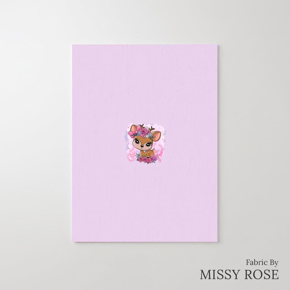 Design 888 Purple Deer Panel – printed fabric panel with centred picture, custom printed to order | Fabric by Missy Rose