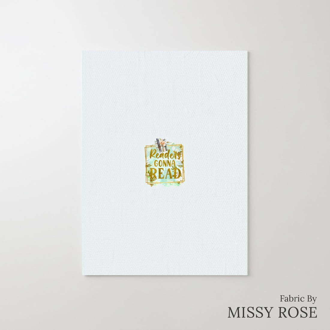Design 89 Reading Panel – printed fabric panel with centred picture, custom printed to order | Fabric by Missy Rose