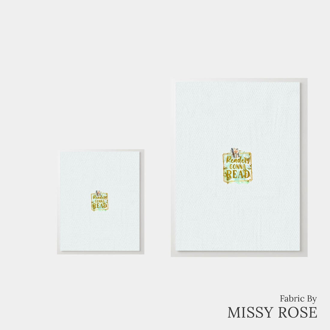 Design 89 Reading Panel – universal and adult panel sizes side by side | Fabric by Missy Rose