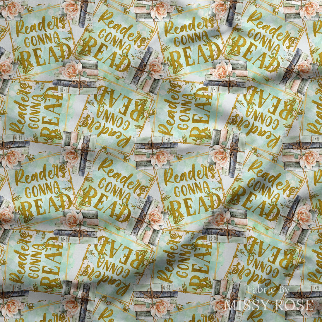 Design 89 Reading Fabric draped fabric mockup – custom printed fabric by the metre | Fabric by Missy Rose