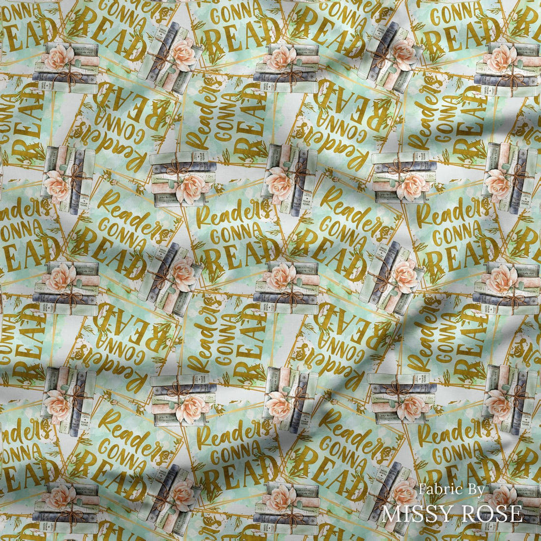 Design 89 Reading Fabric draped fabric mockup – custom printed fabric by the metre | Fabric by Missy Rose