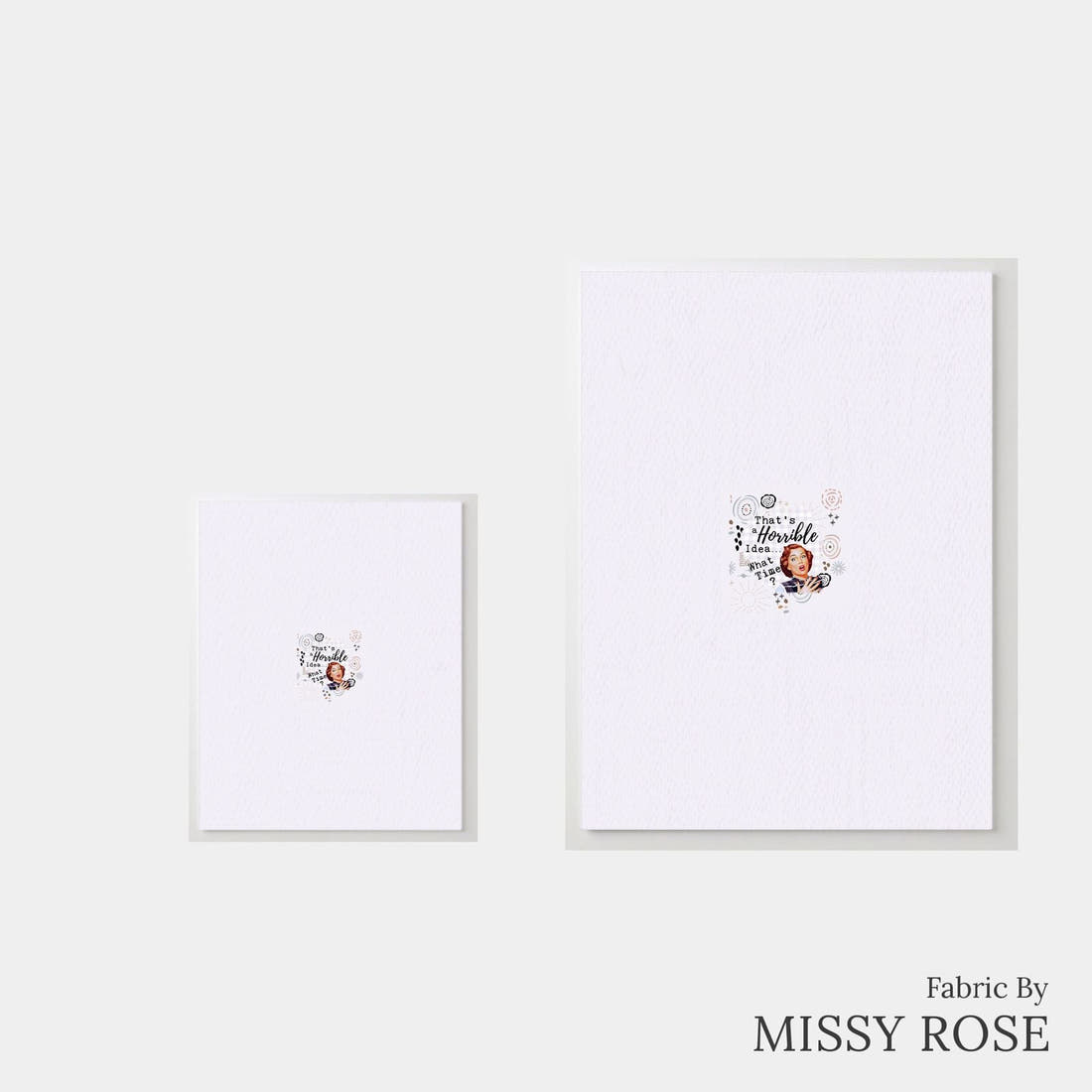 Design 890 Funny Retro Panel – universal and adult panel sizes side by side | Fabric by Missy Rose