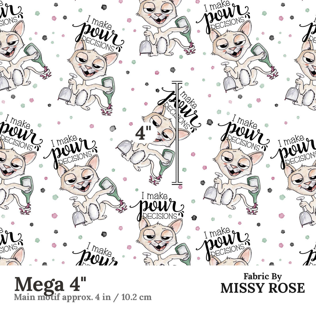 Design 891 Pour Decisions Fabric Mega 4" - print scale | Fabric by Missy Rose