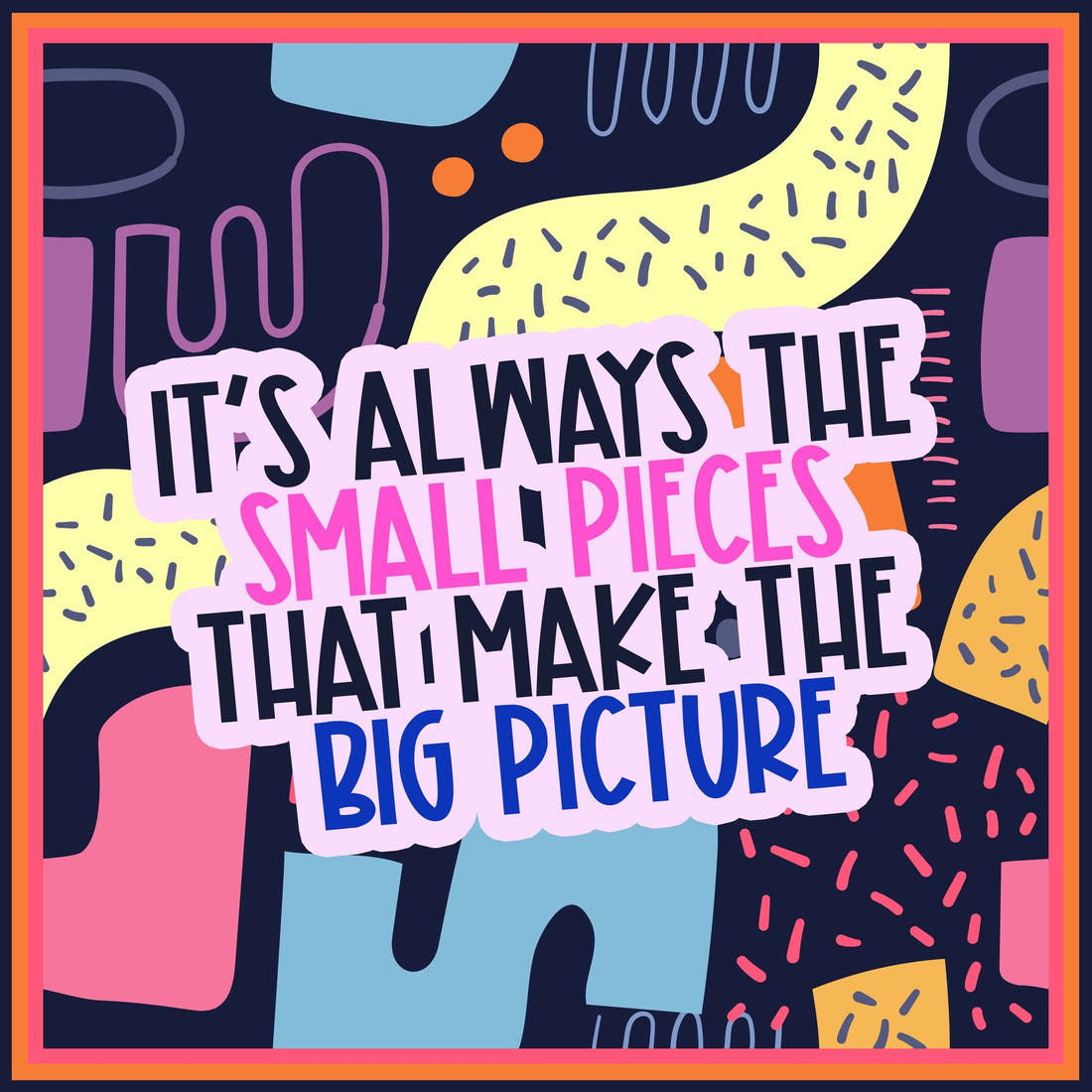 Design 892 Puzzle Panel – full artwork close-up of the printed picture | Fabric by Missy Rose