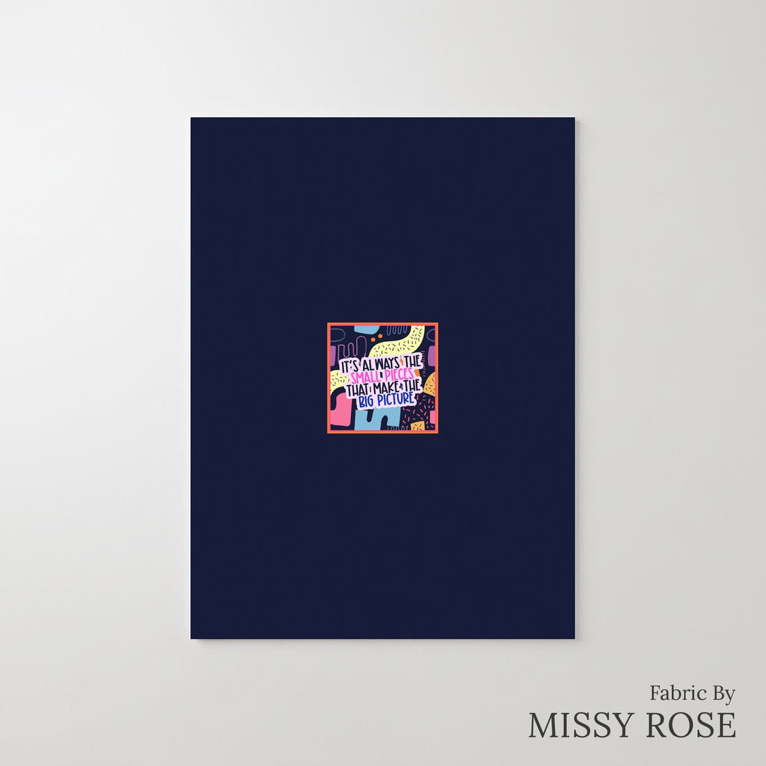 Design 892 Puzzle Panel – printed fabric panel with centred picture, custom printed to order | Fabric by Missy Rose