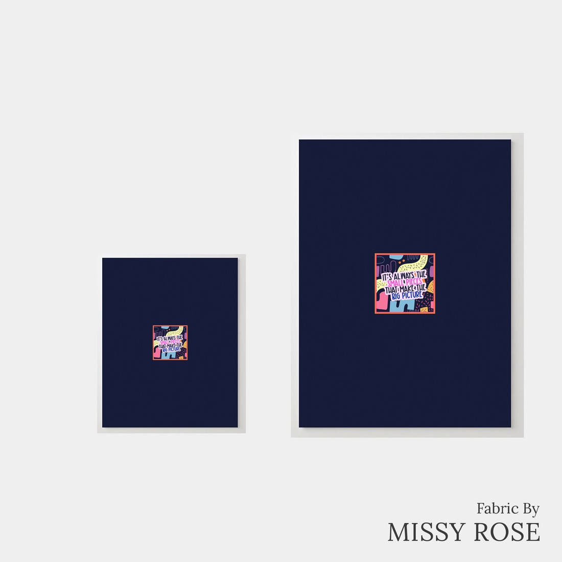 Design 892 Puzzle Panel – universal and adult panel sizes side by side | Fabric by Missy Rose