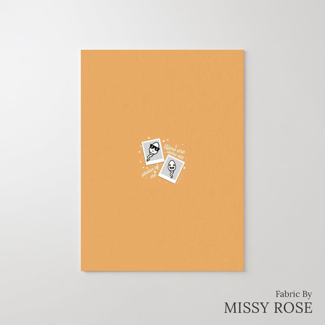 Design 893 Sperm Panel – printed fabric panel with centred picture, custom printed to order | Fabric by Missy Rose