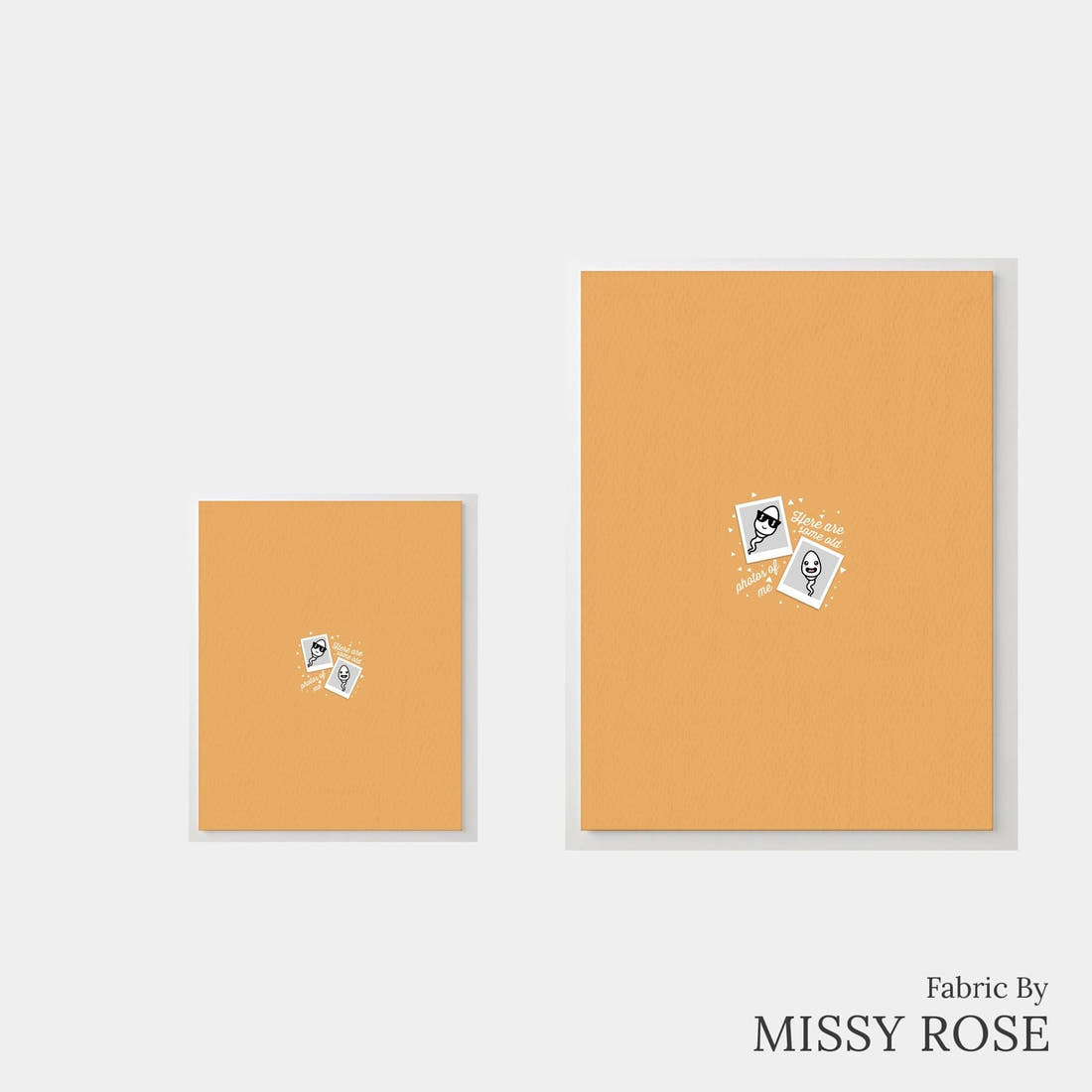Design 893 Sperm Panel – universal and adult panel sizes side by side | Fabric by Missy Rose