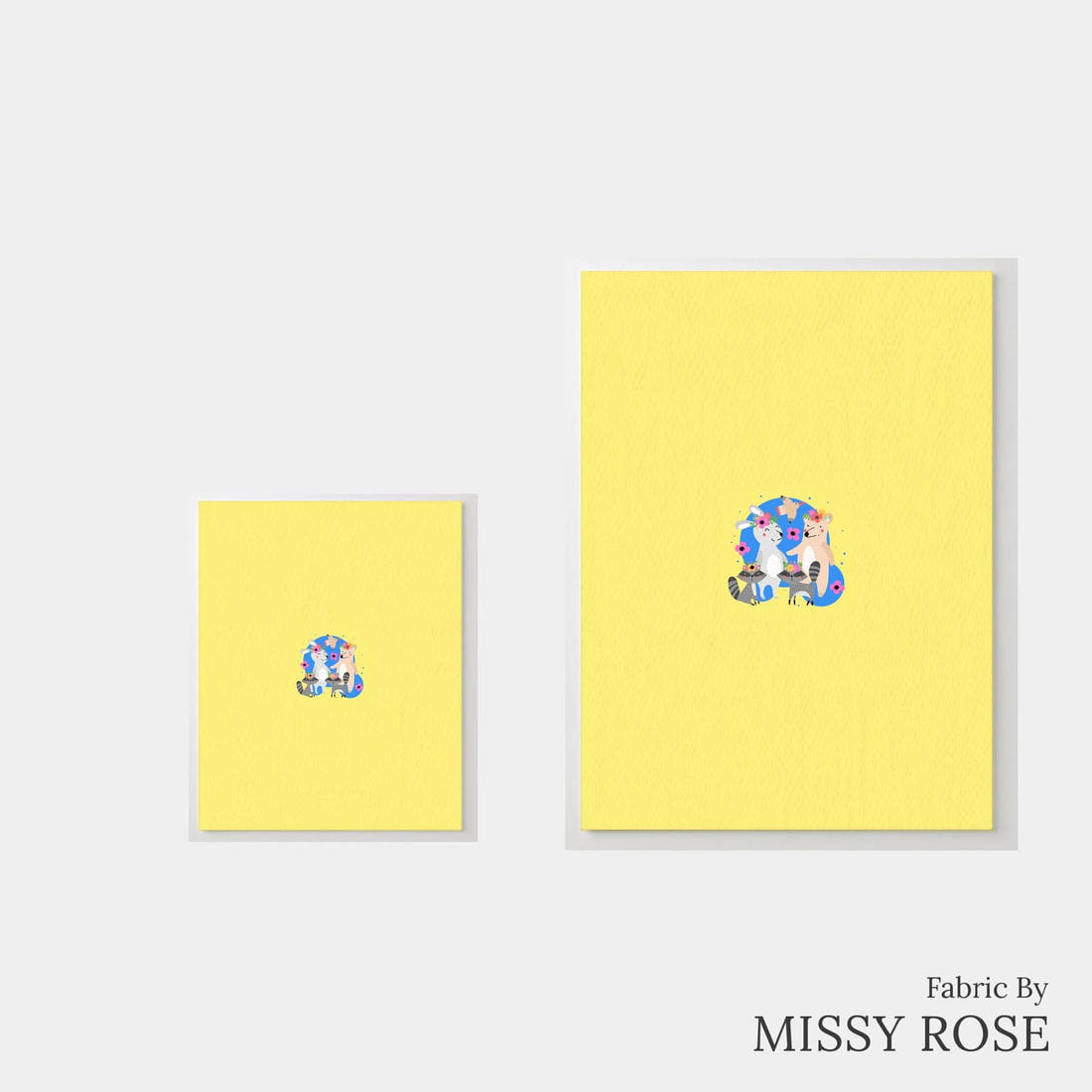 Design 894 Woodlands Panel – universal and adult panel sizes side by side | Fabric by Missy Rose