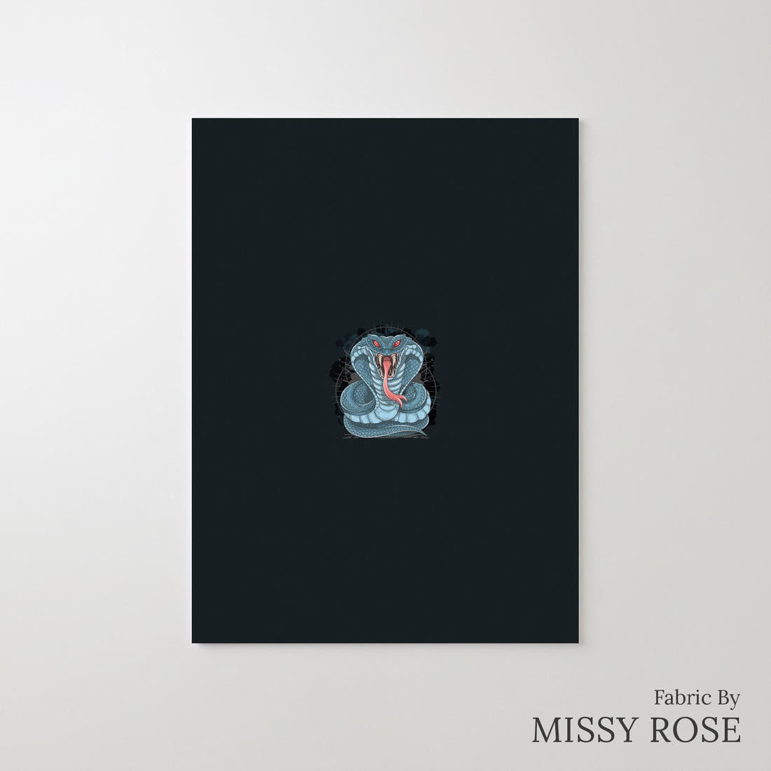 Design 897 Cobra Panel – printed fabric panel with centred picture, custom printed to order | Fabric by Missy Rose