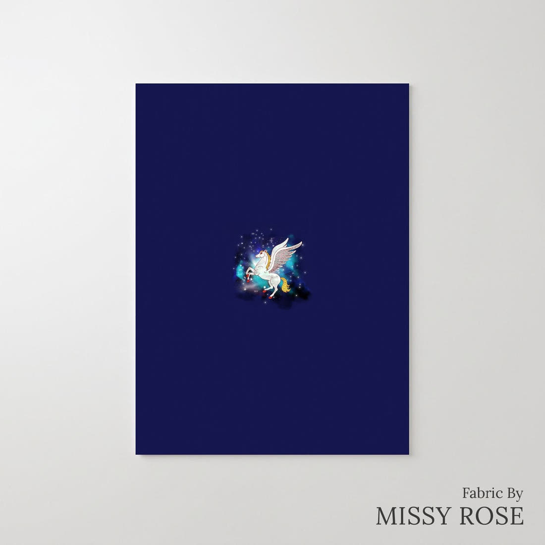 Design 906 Pegasus Panel – printed fabric panel with centred picture, custom printed to order | Fabric by Missy Rose