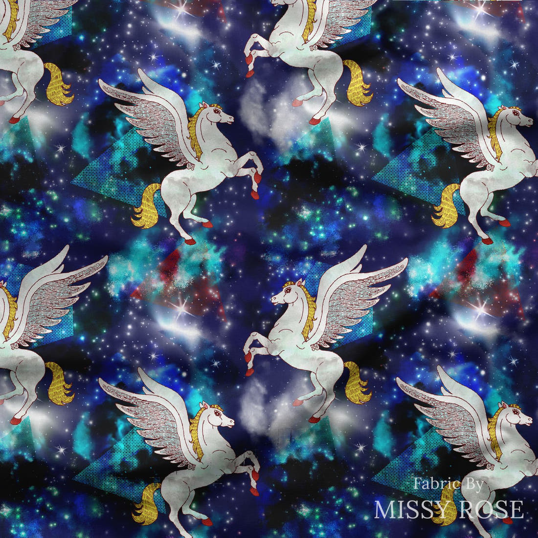 Design 906 Pegasus Fabric draped fabric mockup – custom printed fabric by the metre | Fabric by Missy Rose