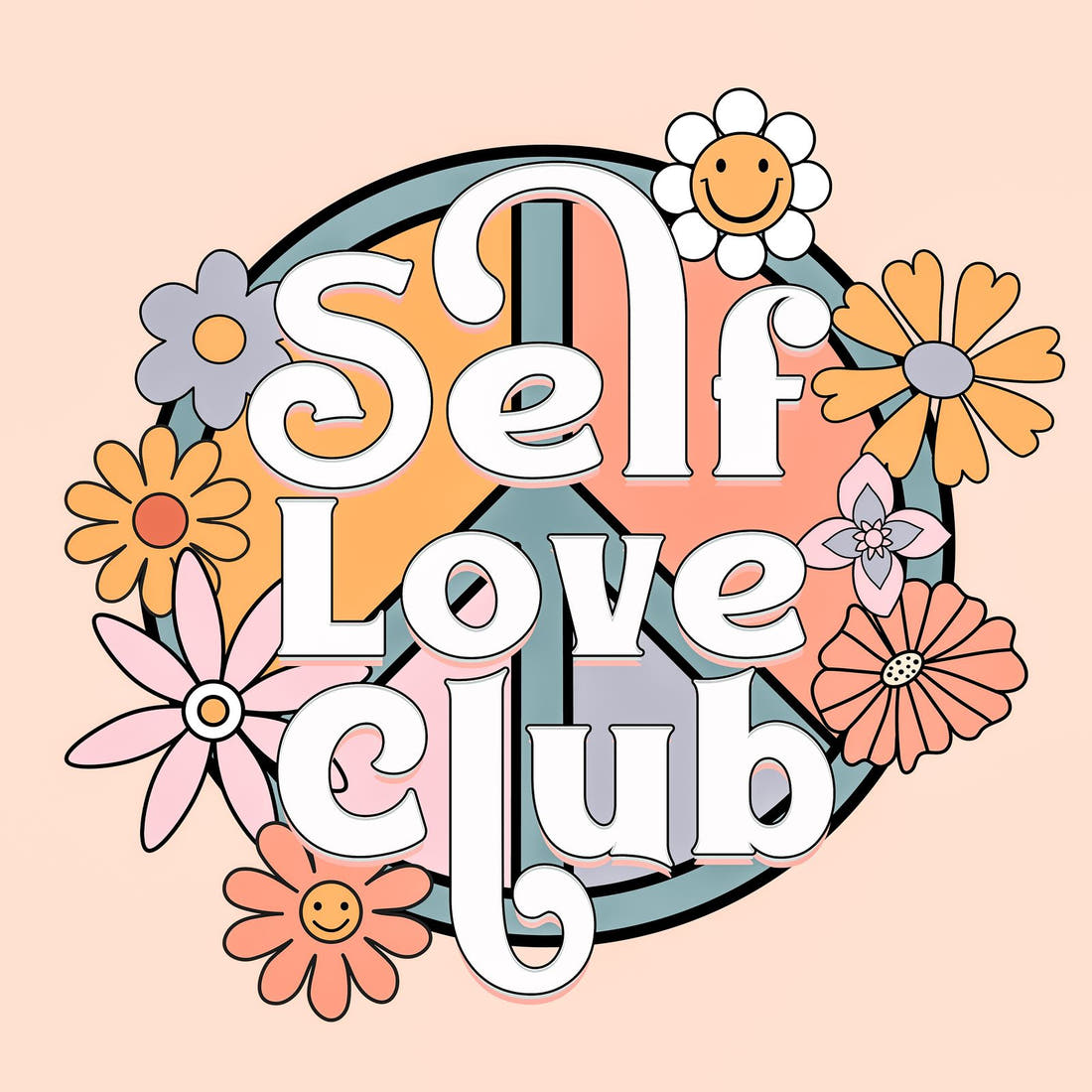 Design 91 Self Love Panel – full artwork close-up of the printed picture | Fabric by Missy Rose