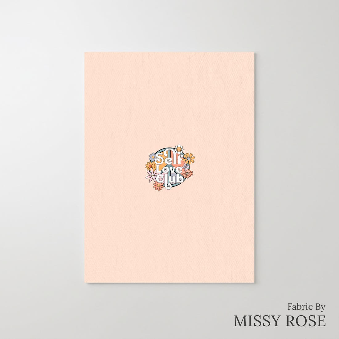 Design 91 Self Love Panel – printed fabric panel with centred picture, custom printed to order | Fabric by Missy Rose