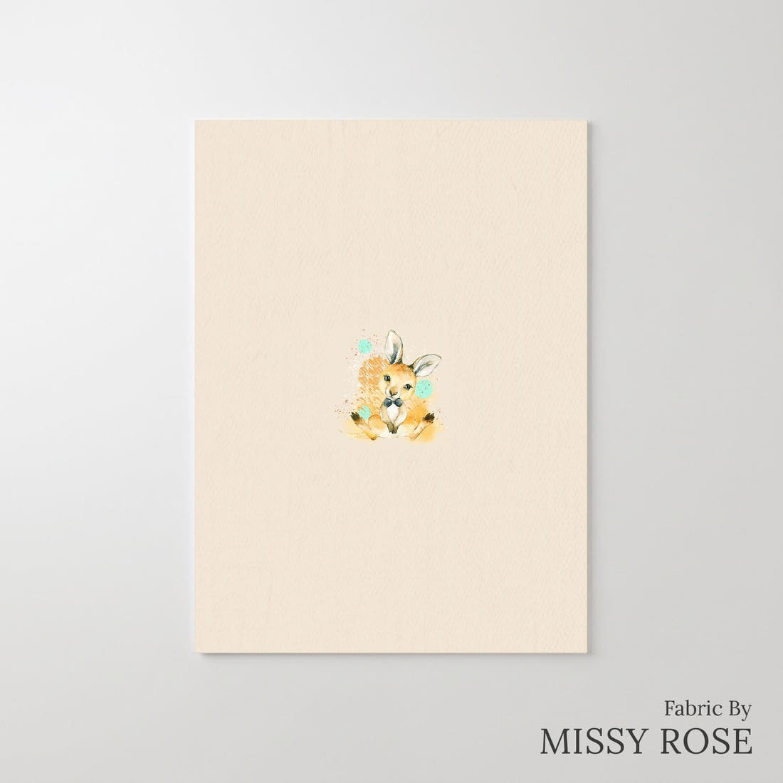 Design 910 Kangaroo Panel – printed fabric panel with centred picture, custom printed to order | Fabric by Missy Rose