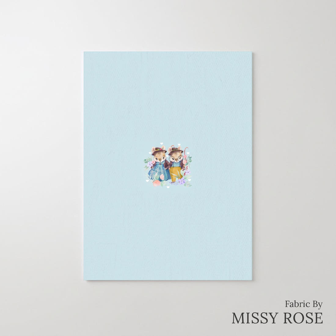 Design 912 Cute Bunny Panel – printed fabric panel with centred picture, custom printed to order | Fabric by Missy Rose