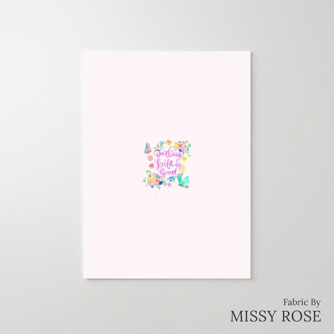 Design 914 Rainbow Garden Panel – printed fabric panel with centred picture, custom printed to order | Fabric by Missy Rose