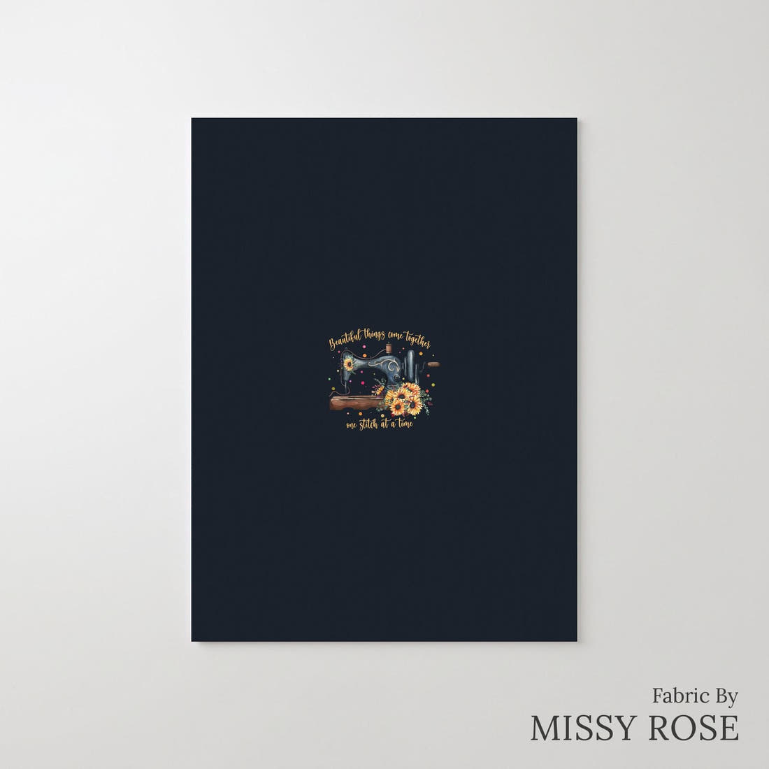 Design 916 Sunflower Sewing Panel – printed fabric panel with centred picture, custom printed to order | Fabric by Missy Rose