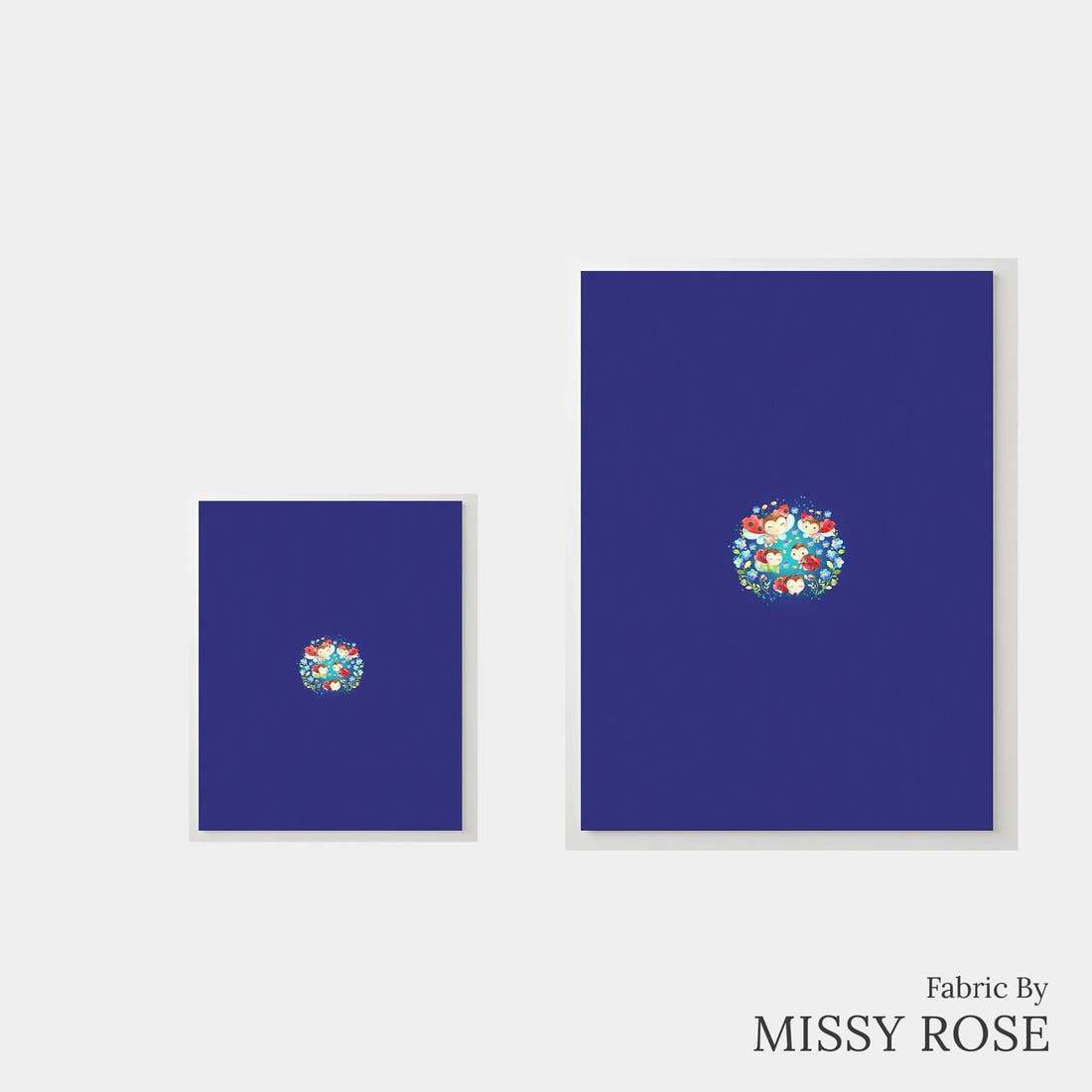 Design 921 Lady Bug Panel – universal and adult panel sizes side by side | Fabric by Missy Rose
