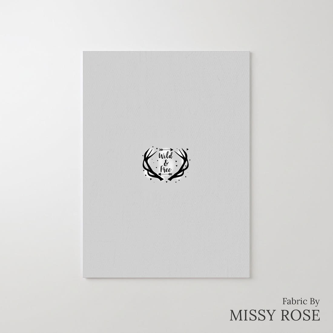 Design 925 Grey Woodlands Panel – printed fabric panel with centred picture, custom printed to order | Fabric by Missy Rose