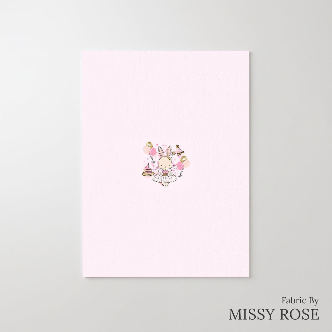 Design 927 Ballerina Bunny Panel – printed fabric panel with centred picture, custom printed to order | Fabric by Missy Rose
