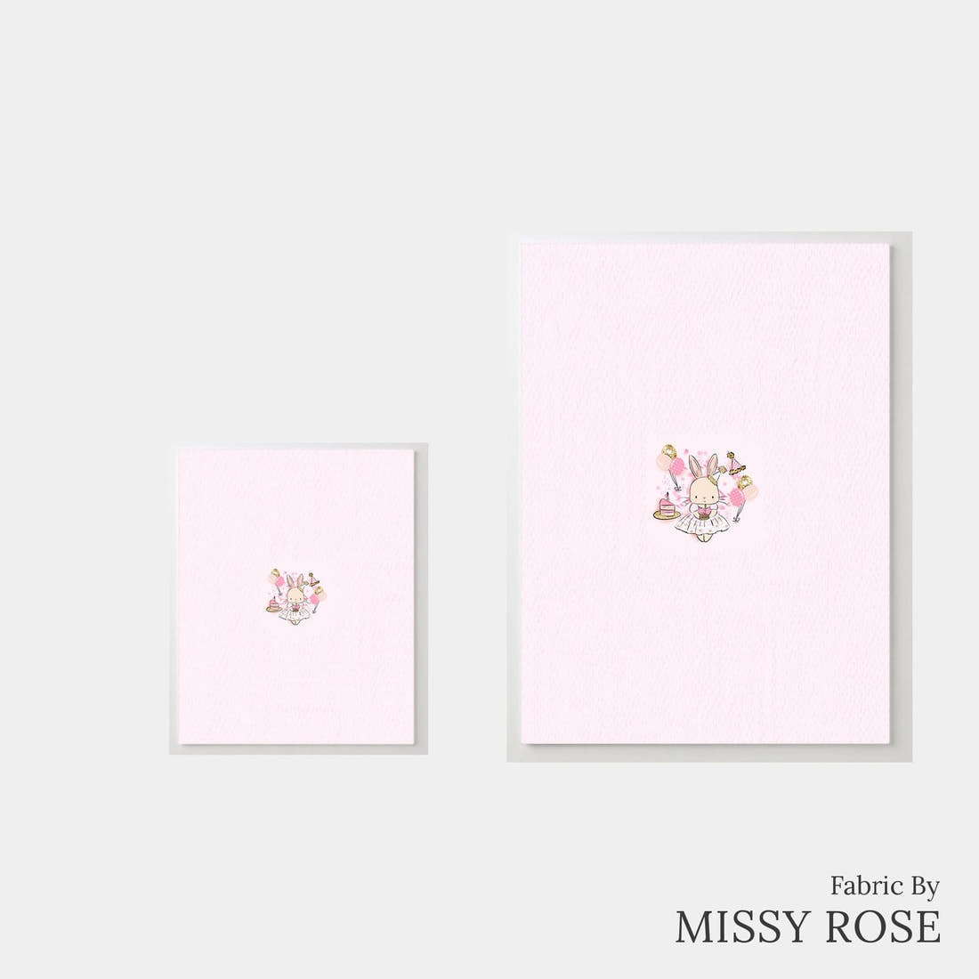 Design 927 Ballerina Bunny Panel – universal and adult panel sizes side by side | Fabric by Missy Rose