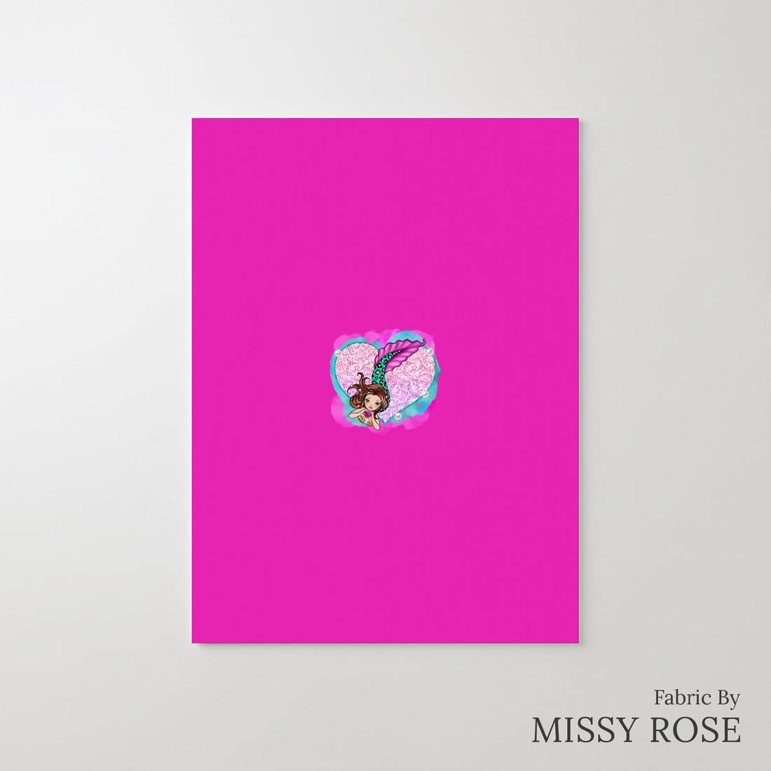 Design 931 Mermaid Panel – printed fabric panel with centred picture, custom printed to order | Fabric by Missy Rose