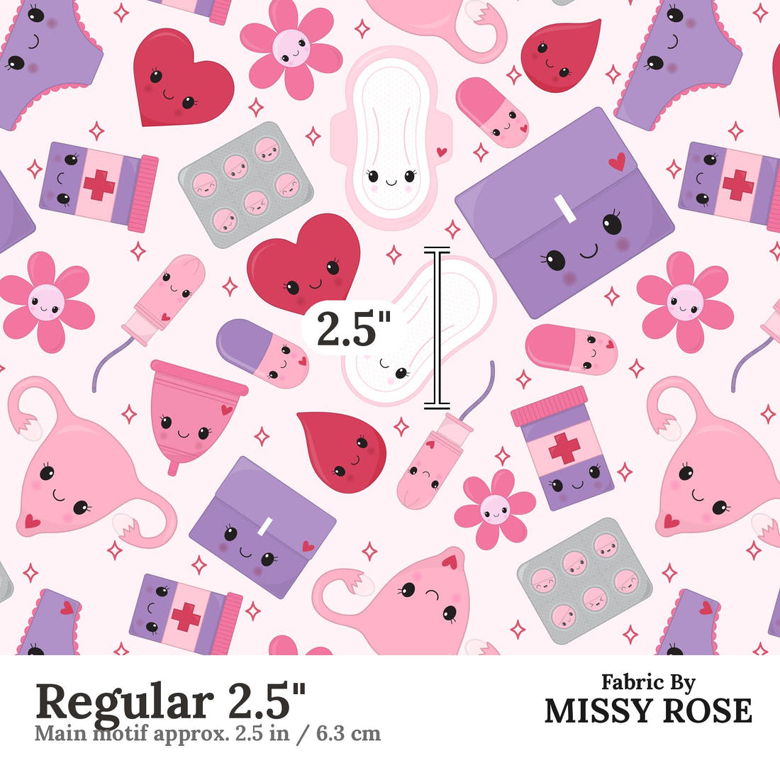 Design 936 Period Fabric Regular 2.5 inch print scale guide | Fabric by Missy Rose