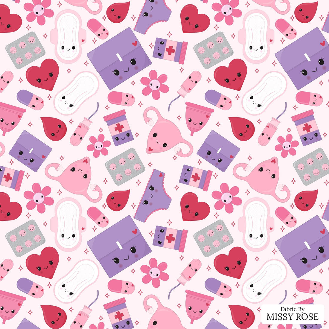 Design 936 Period Fabric – flat view of the print, zoom in for detail | Fabric by Missy Rose