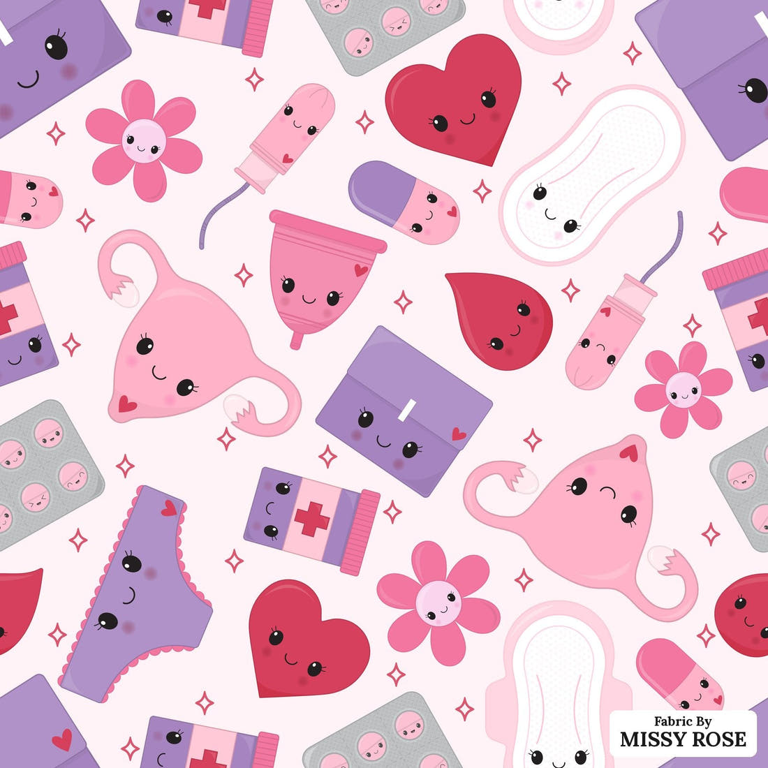 Design 936 Period Fabric – flat view of the print, zoom in for detail | Fabric by Missy Rose