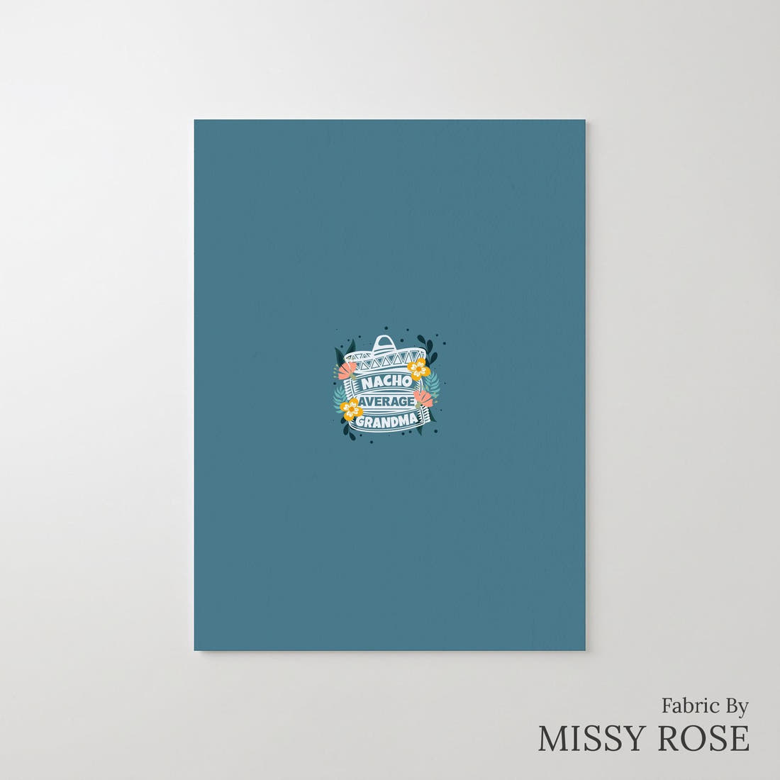Design 937 Grandma Panel – printed fabric panel with centred picture, custom printed to order | Fabric by Missy Rose