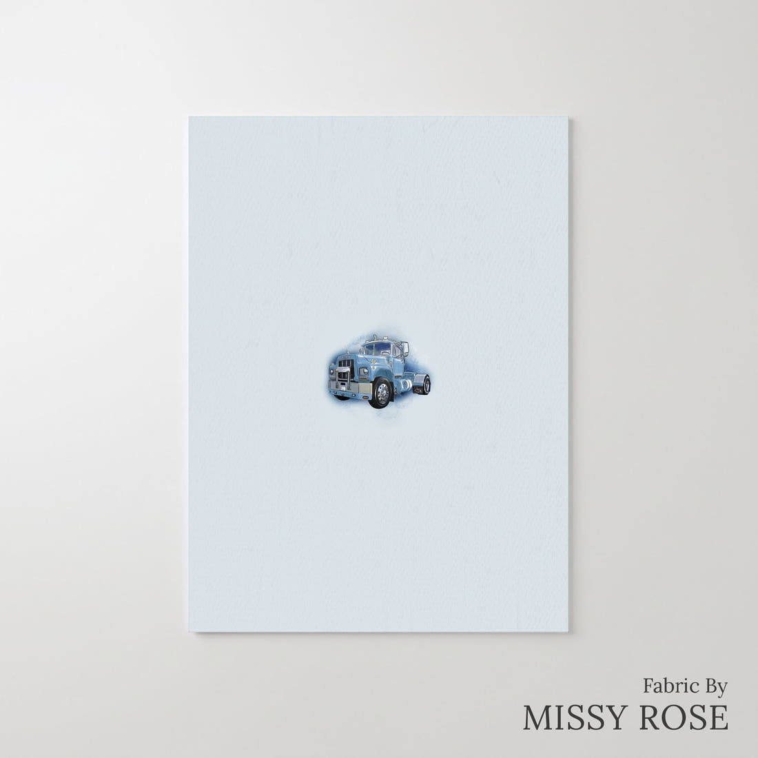 Design 948 Mack Truck Panel – printed fabric panel with centred picture, custom printed to order | Fabric by Missy Rose